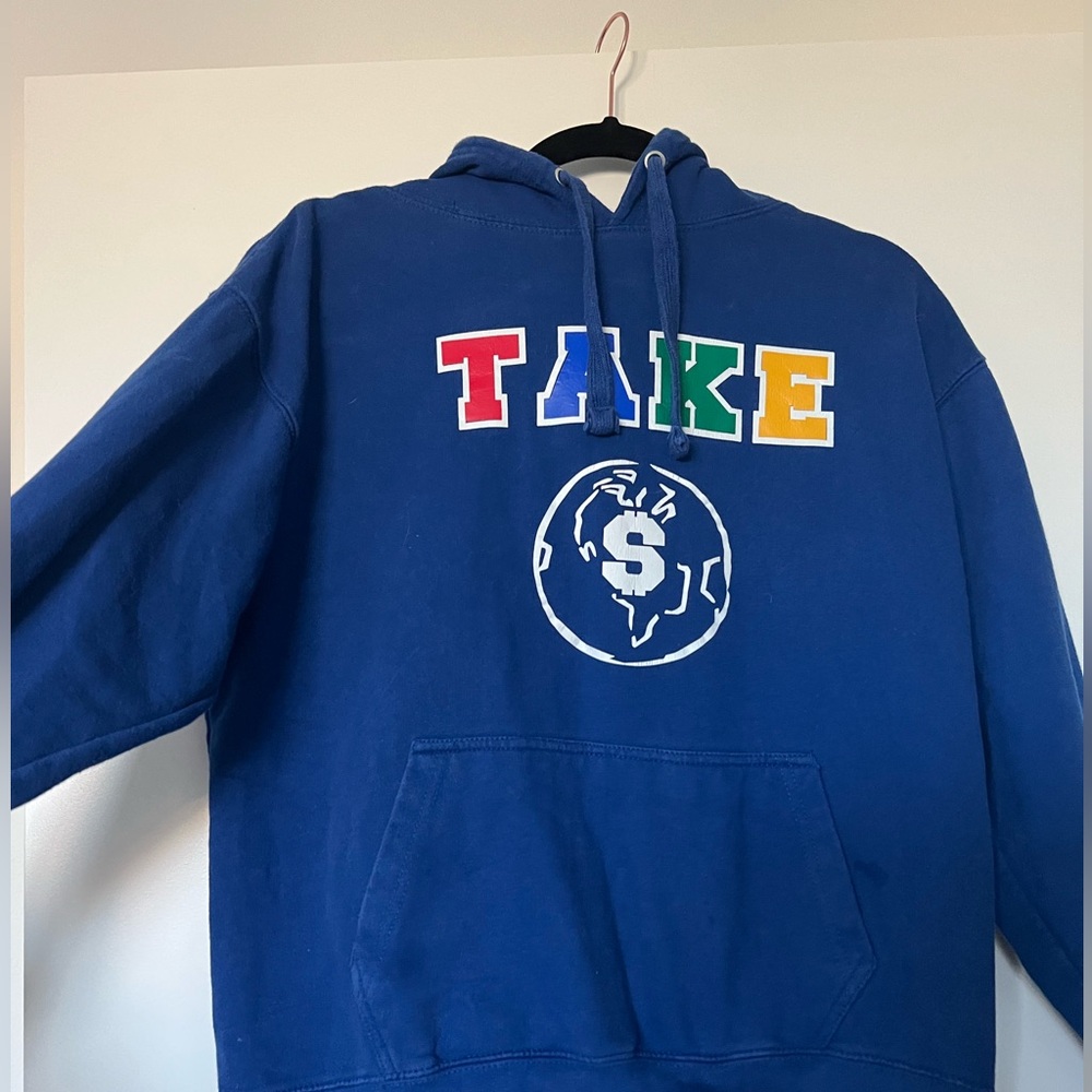 blue hoodie